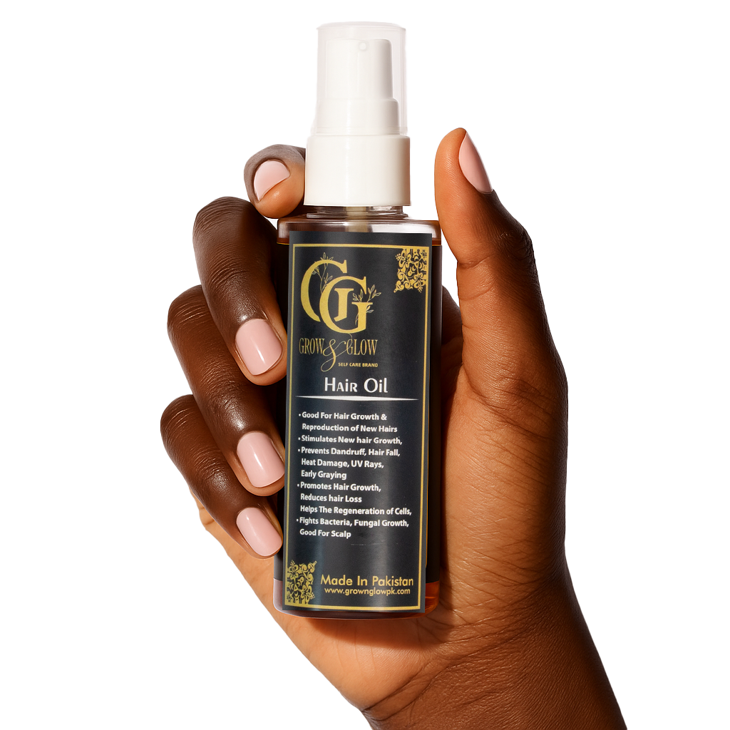 Grow & Glow Hair Oil – Natural Hair Growth & Nourishment | Grownglowpk