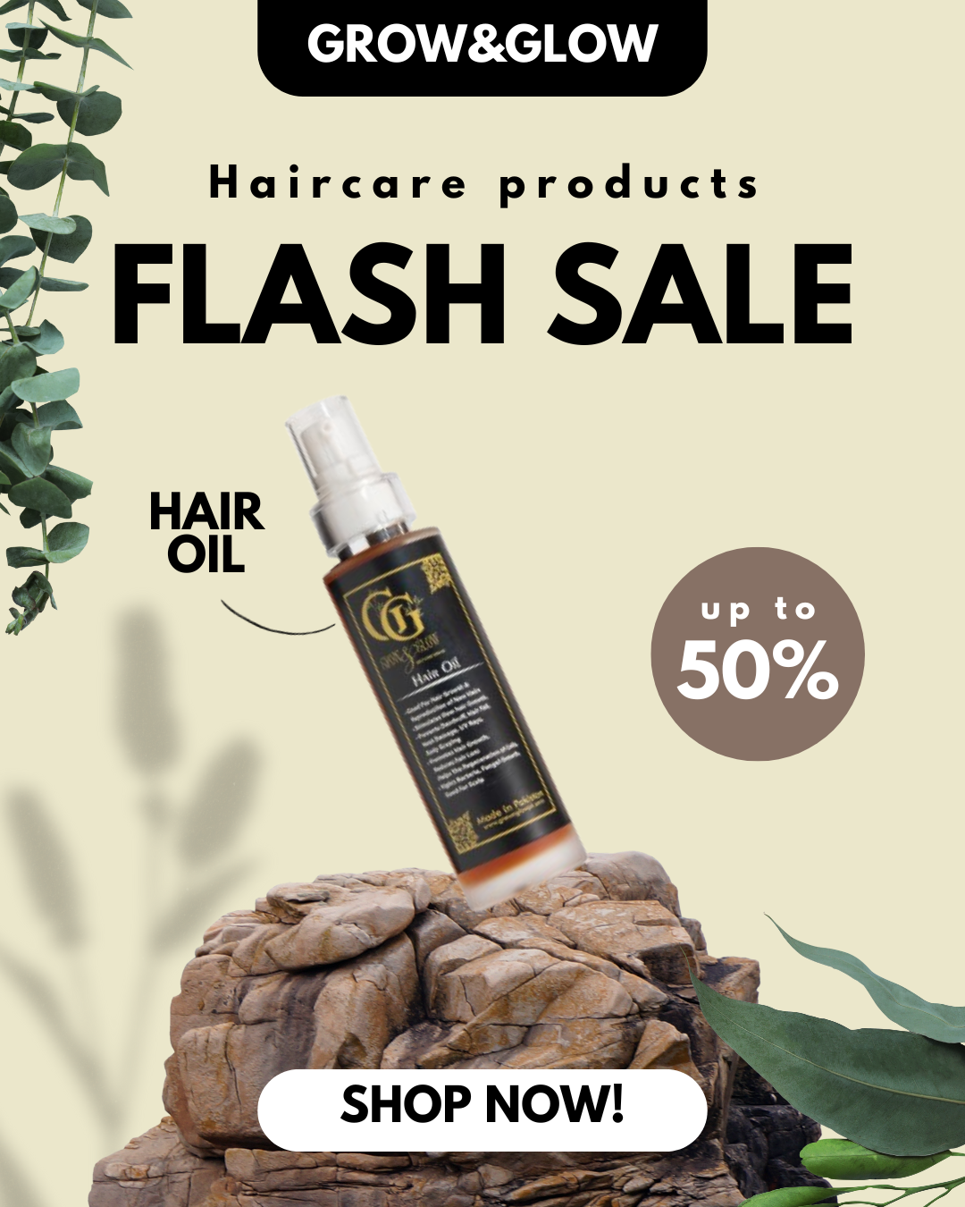 Grow &amp; Glow Hair Oil 100ml